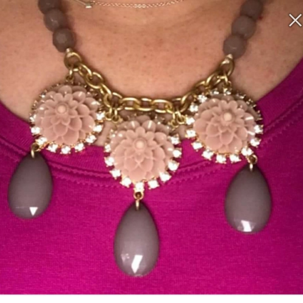 Lia Sophia Exotic Bloom statement necklace